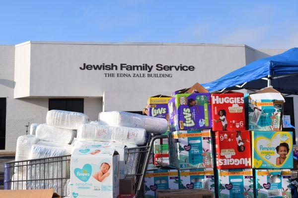 Diapers at our weekly drive-thru food distribution