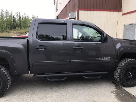 Iron Cross running boards on a Silverado