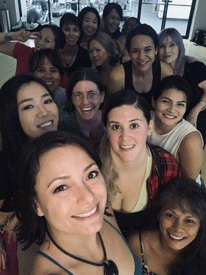 All smiles 1Group Bellydancing class