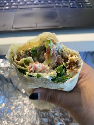 BLT Wrap (add crispy chicken)