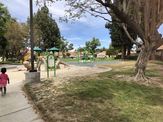 "Dinosaurs" playground for smaller kids.