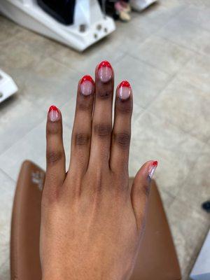 red french tip nails