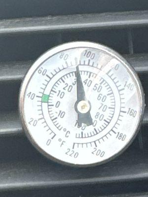 A/c tester reads 85-90 blowing at full blast max a/c