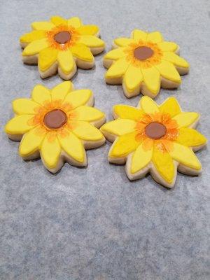 Sunflower Shortbread Cookies