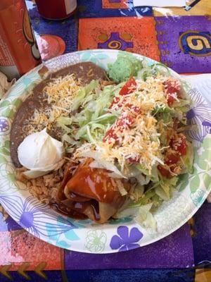 Shredded beef chimichanga