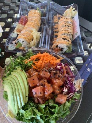 Spicy California Roll, Spicy Tuna, Tuna bowl