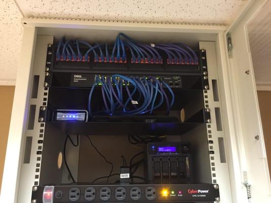 New network cabinet installation.