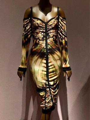 Spring 2008 Printed Rayon Jersey and Elastane Dress by Jean Paul Gaultier (France) - The Museum at the Fashion Institute of Technology