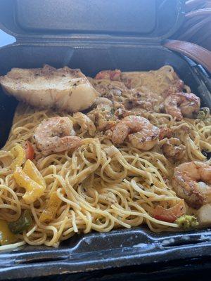 Seafood Pasta with Angel Hair Noodles