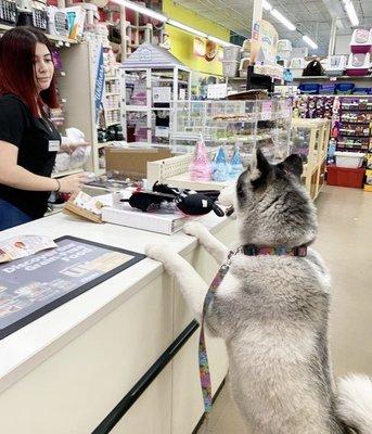 Alaska shopping at her favorite store