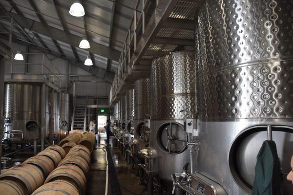 We took a great tour of the wine making facilities