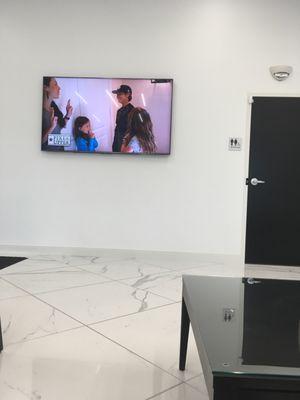 Tv in the waiting area