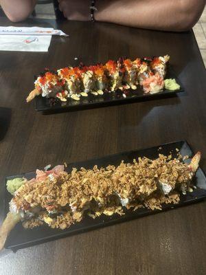 Chico roll (TOP) & Crunchy Tempura roll