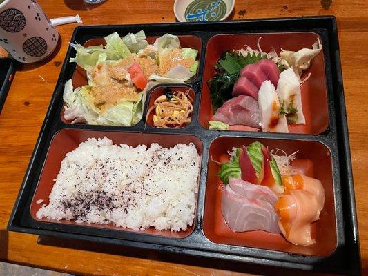 Lunch sashimi special box $14.50