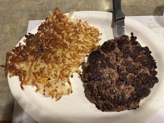 Ground Buffalo Steak & Hash Browns