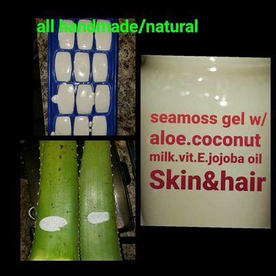 Seamoss gel with aloe ,coconut milk,jojoba oil &vit E face mask and hair