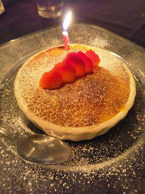 Free birthday dessert-- I chose the Spanish Cream Brulee. Very good!