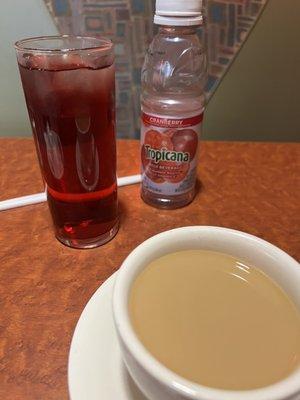 Coffee & cranberry juice