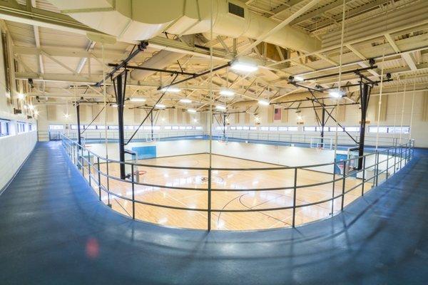 Indoor walking/running track.