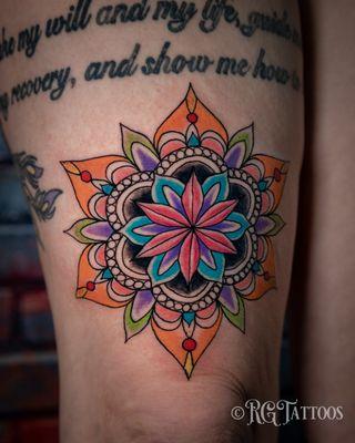 Colo mandala style little tattoo