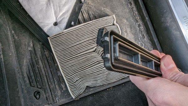 Air filter door.. Cracked