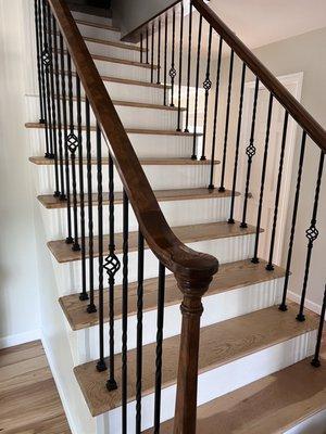 Completely replaced wrought iron using existing railing.