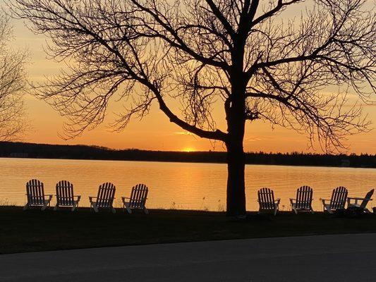 Lakefront view w/sunset right out our back door