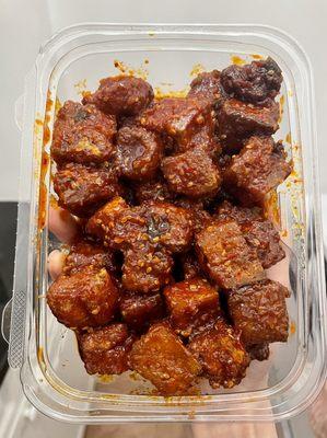 Chili Tofu - spicy and sweet, bit dry though