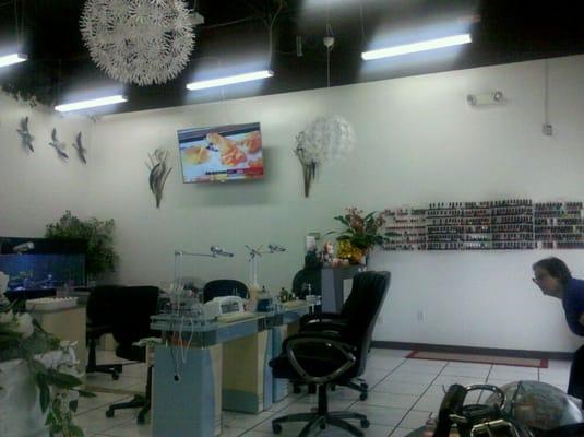 Inside the salon