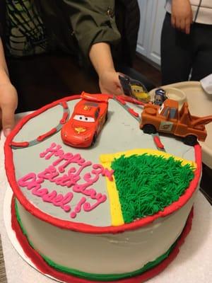 An adorable ice cream cake for my nephew, he loved it!