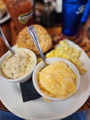 Loved the stone ground cheese grits and large biscuit with gravy.  Great service and atmosphere.   Loved our server!