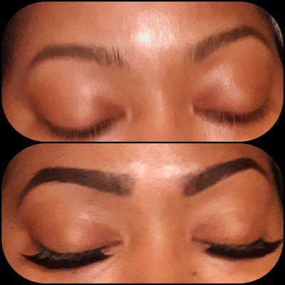 Eyebrow waxing, tinting and Eyelash application