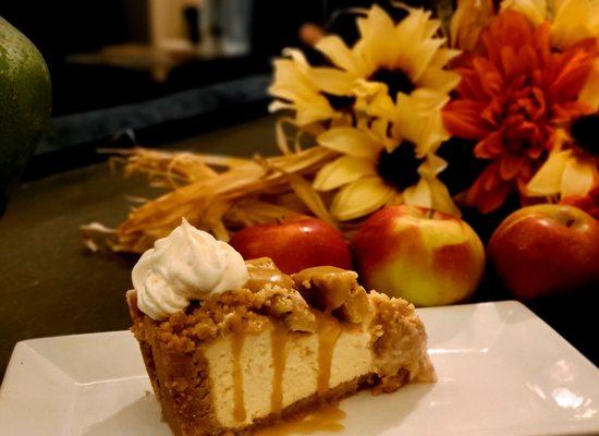 Apple caramel cheesecake