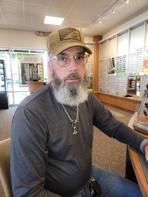 Hubby Got new Raybans  and a pair of prescription sunglasses!