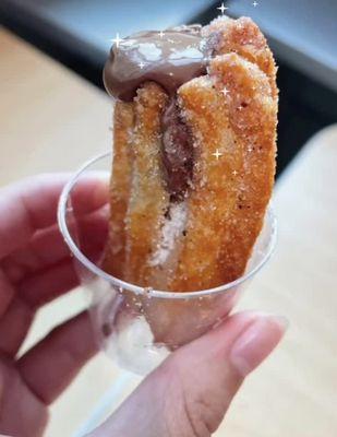 mini chocolate filled churro