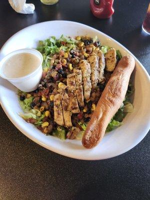 Chicken Fajita salad...tasty, right-sized and looking good.