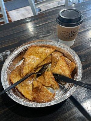 French toast, latte