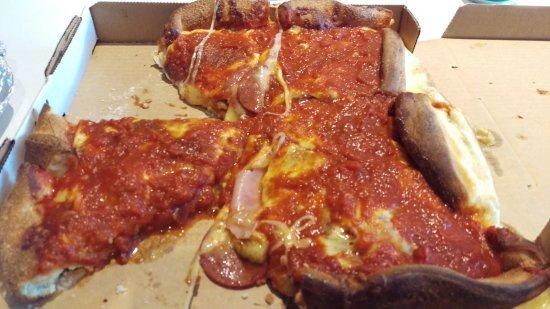 The nasty deep dish pizza