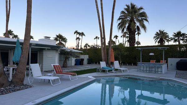 Pool and backyard view