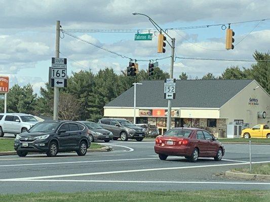 Road area (152N and 165S)  across from Savory Deli