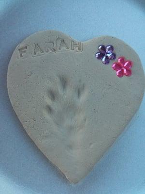 They offer a complimentary paw print with euthanasias. This extra touch makes such a big impact for the grieving family.