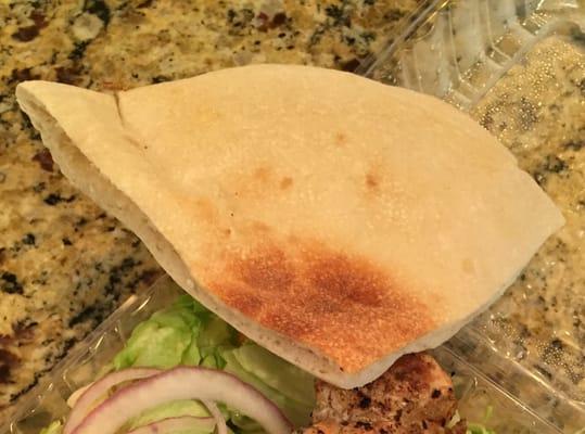 Fresh baked pita bread (comes with every salad)