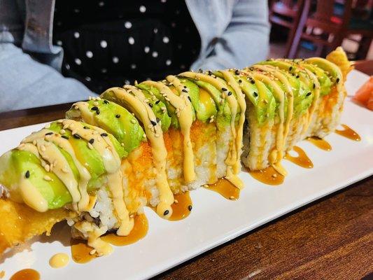 Dragon Roll - slightly smaller than a Naval Aircraft carrier