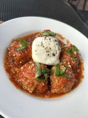 Meatballs and Burrata