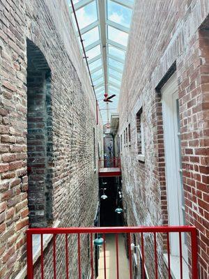 View from upstairs in hallway