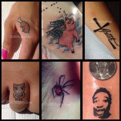 Some Small Tattoos I've done.