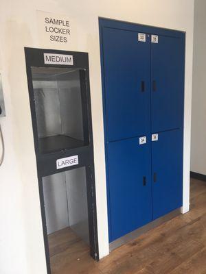 Sample locker sizes