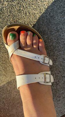 Cute fall colored pedi