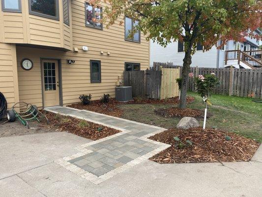 walkway was cut into our existing cement