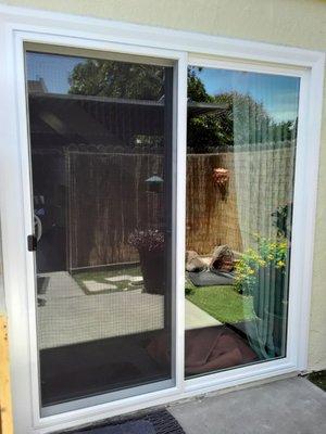 New sliding glass door